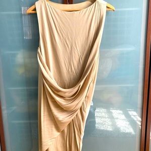 Sleeveless Versace drapey silk dress with overlay.  Stunning and never worn.